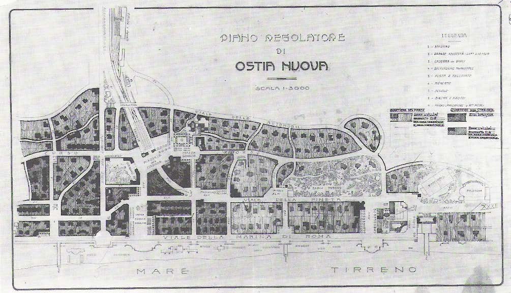 Nuova borgata Marina di Ostia (Roma), Gustavo Giovannoni, Piano regolatore, 1916